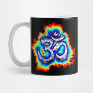 colorful psychedelic OM symbol Mug